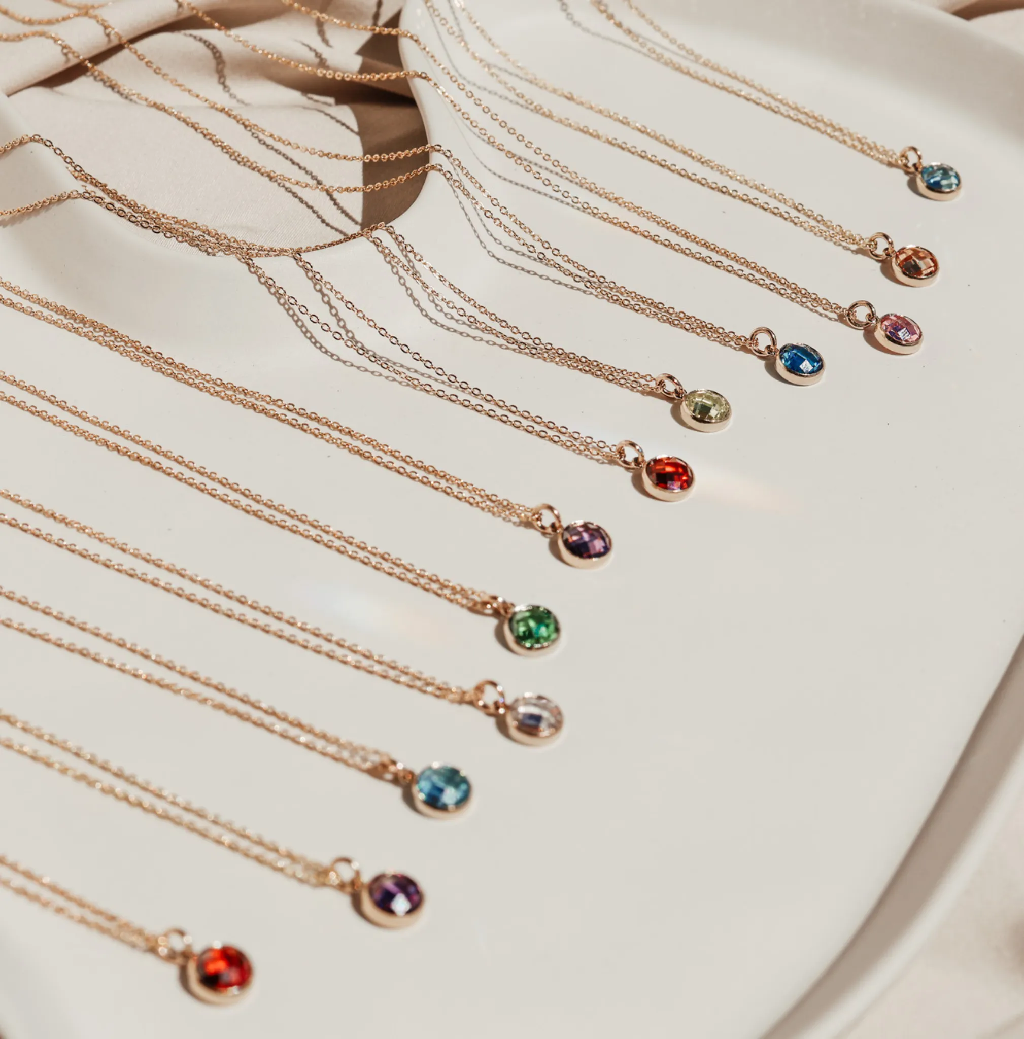 Birthstone Drop Necklace • August