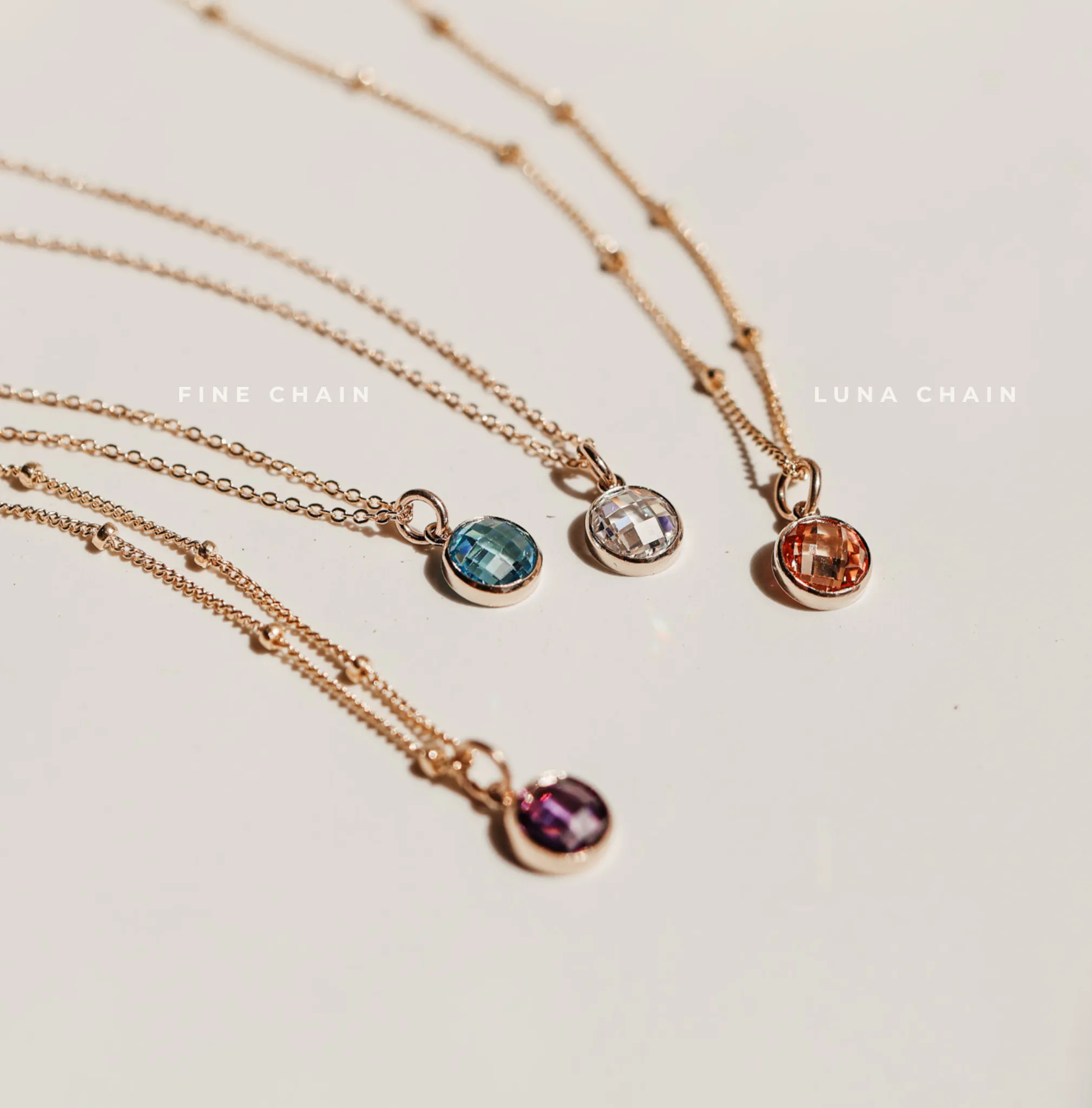 Birthstone Drop Necklace • August