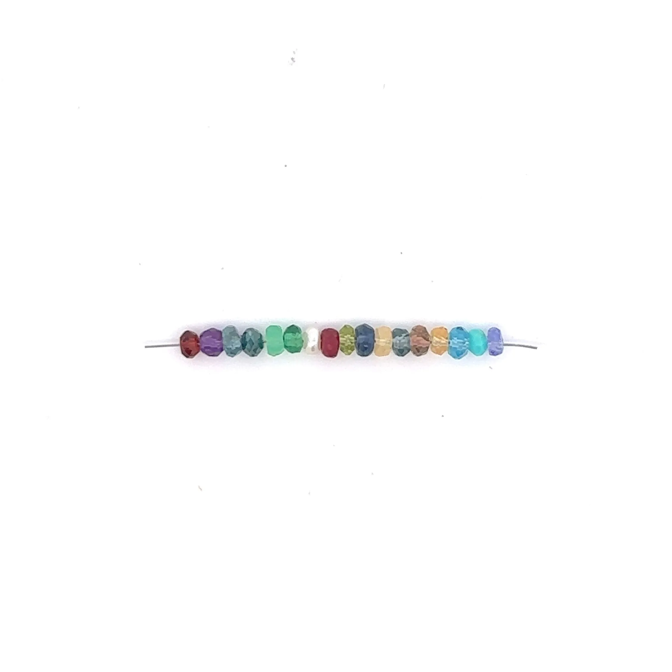 Birthstone Rondelle Station Necklace