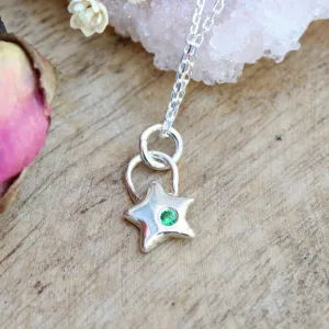 Birthstone Star Sterling silver Necklace