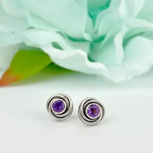 Blackcurrant Swirl Earrings - VE609