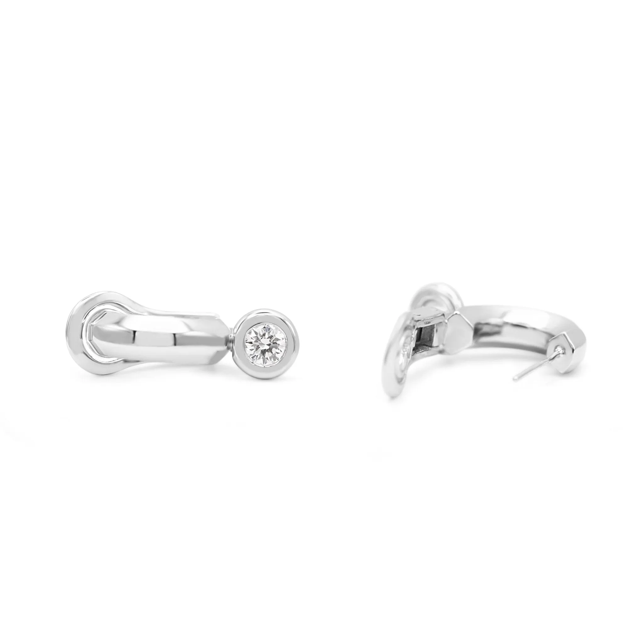 Boodles Diamond Set Hoop Earrings - Platinum