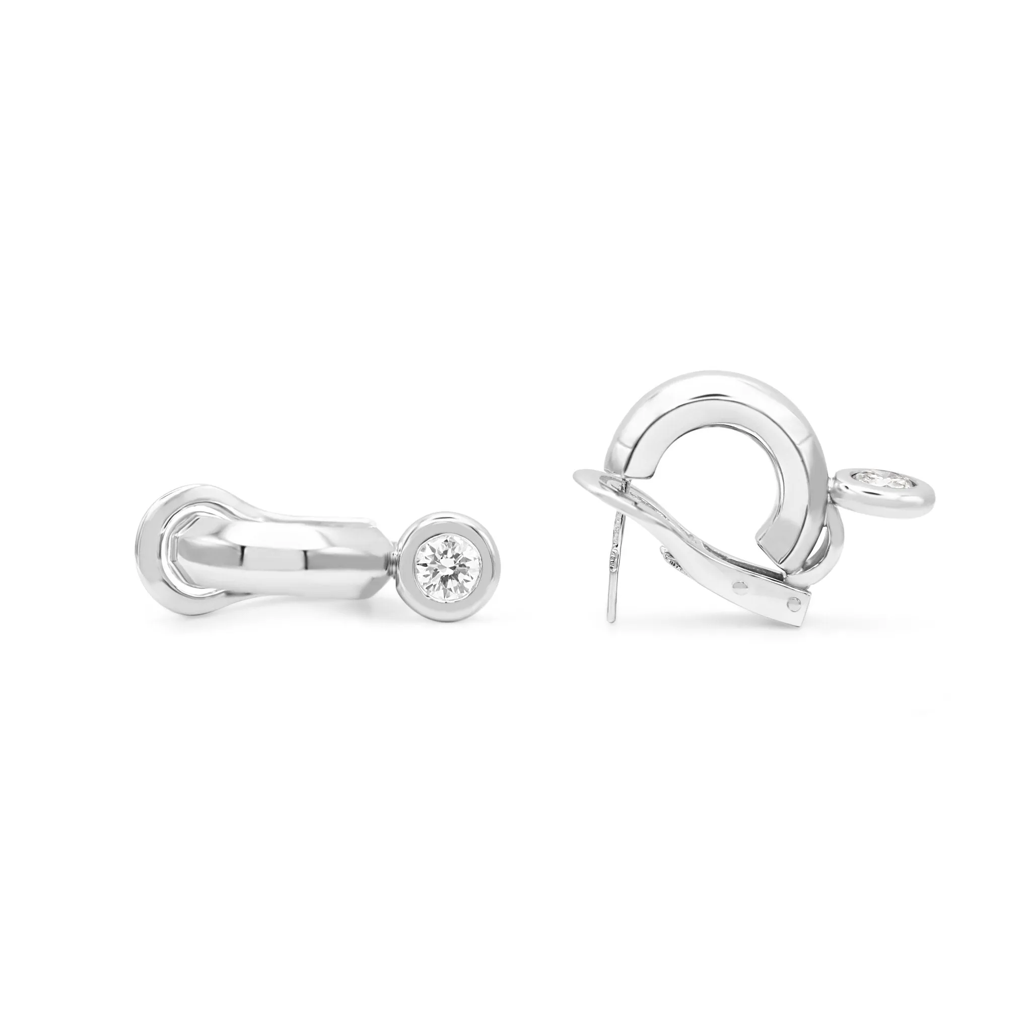 Boodles Diamond Set Hoop Earrings - Platinum