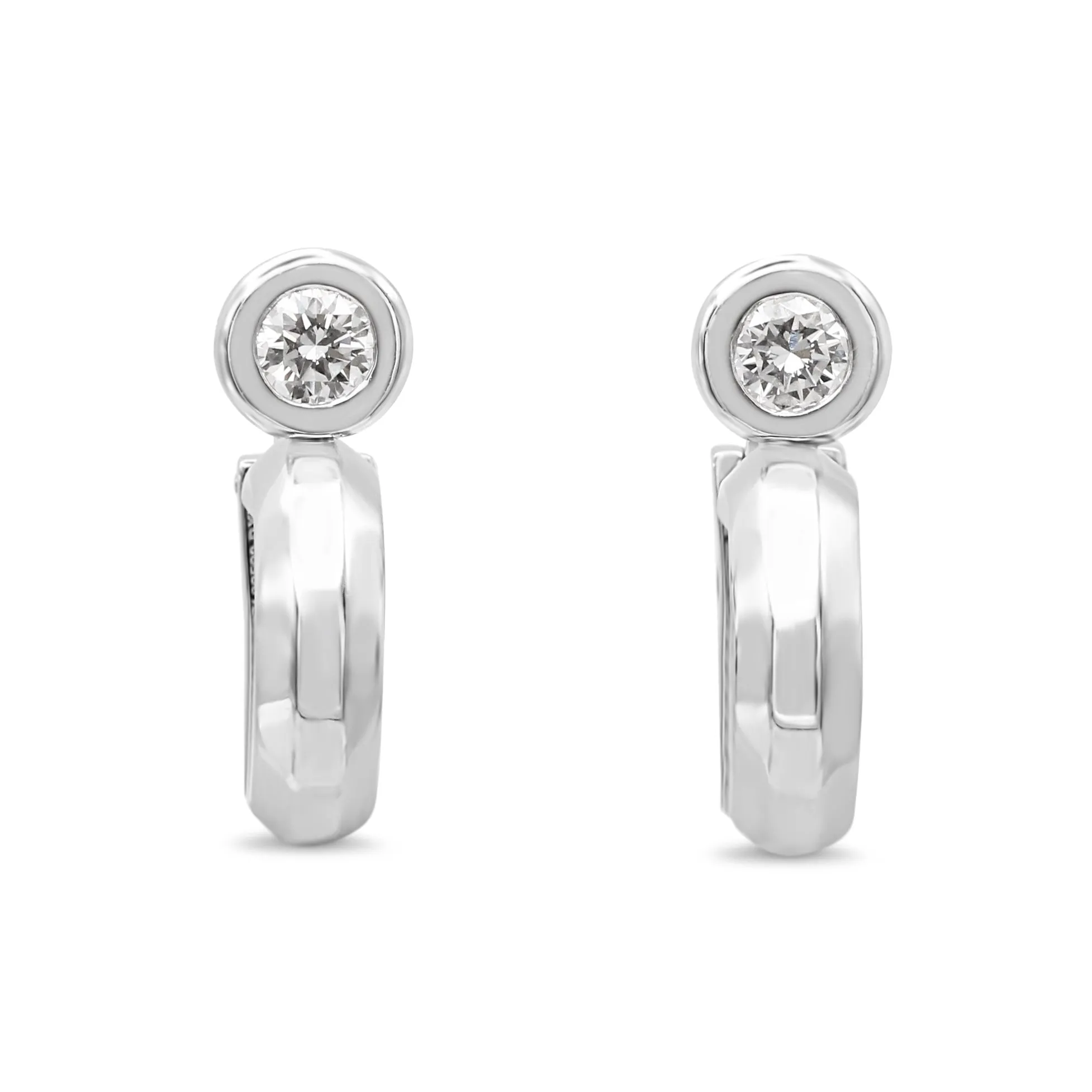 Boodles Diamond Set Hoop Earrings - Platinum