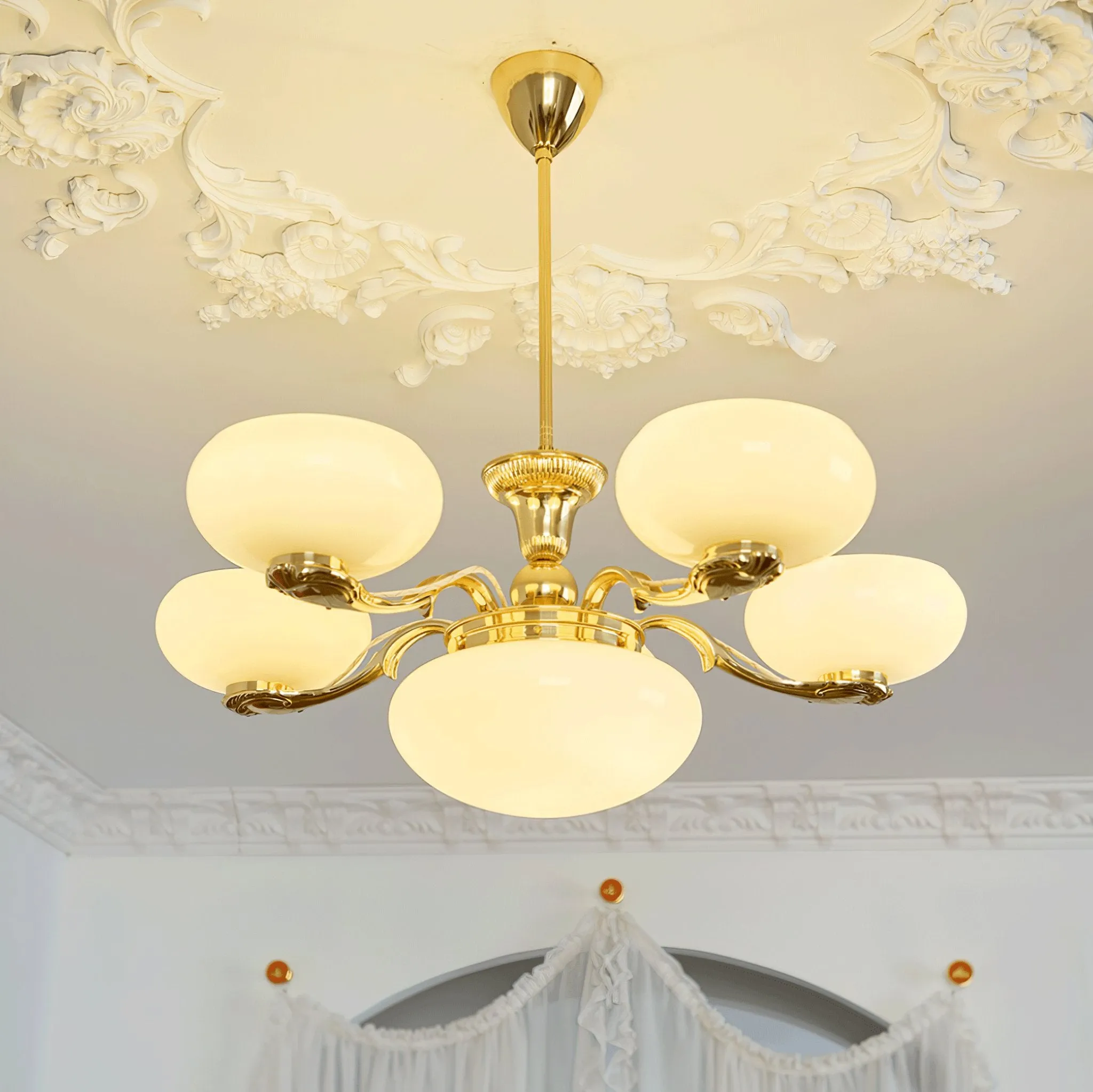 Brass Radiance Orb Chandelier