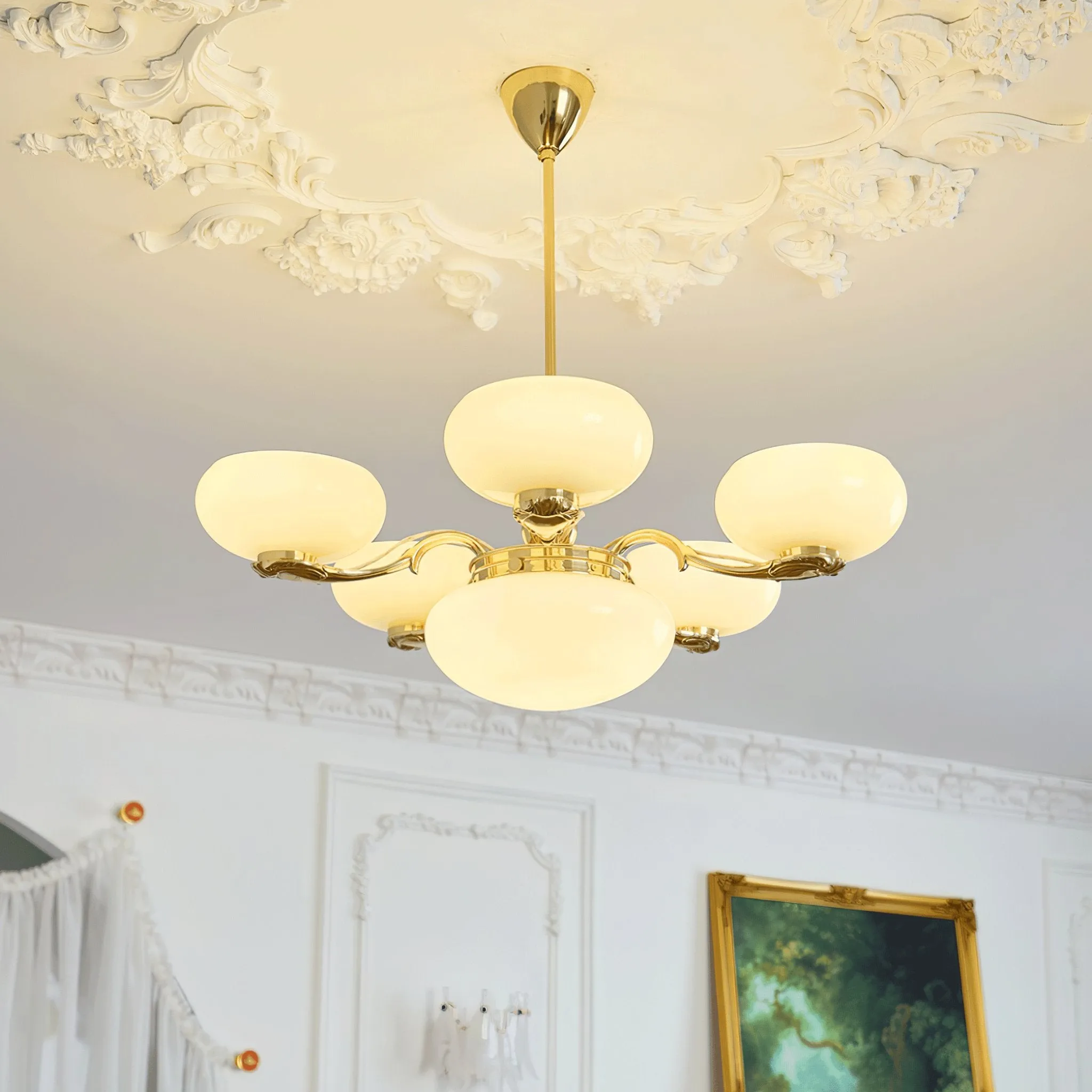 Brass Radiance Orb Chandelier