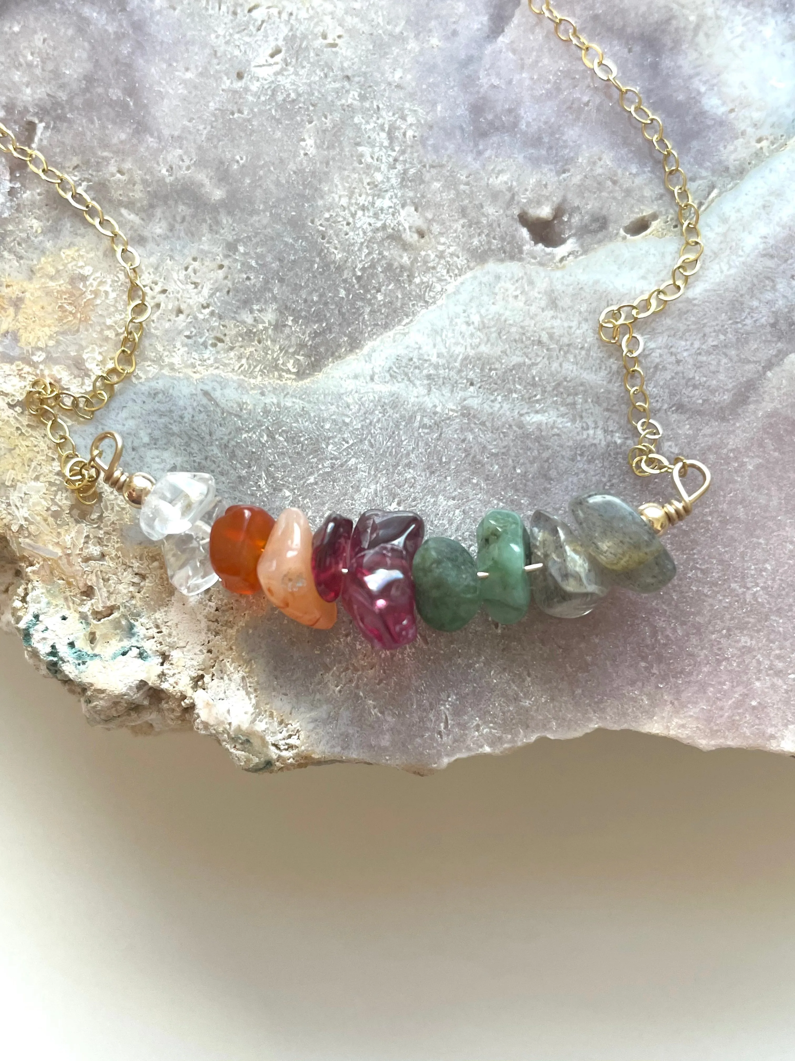 Capricorn Zodiac Necklace - crystal healing jewelry