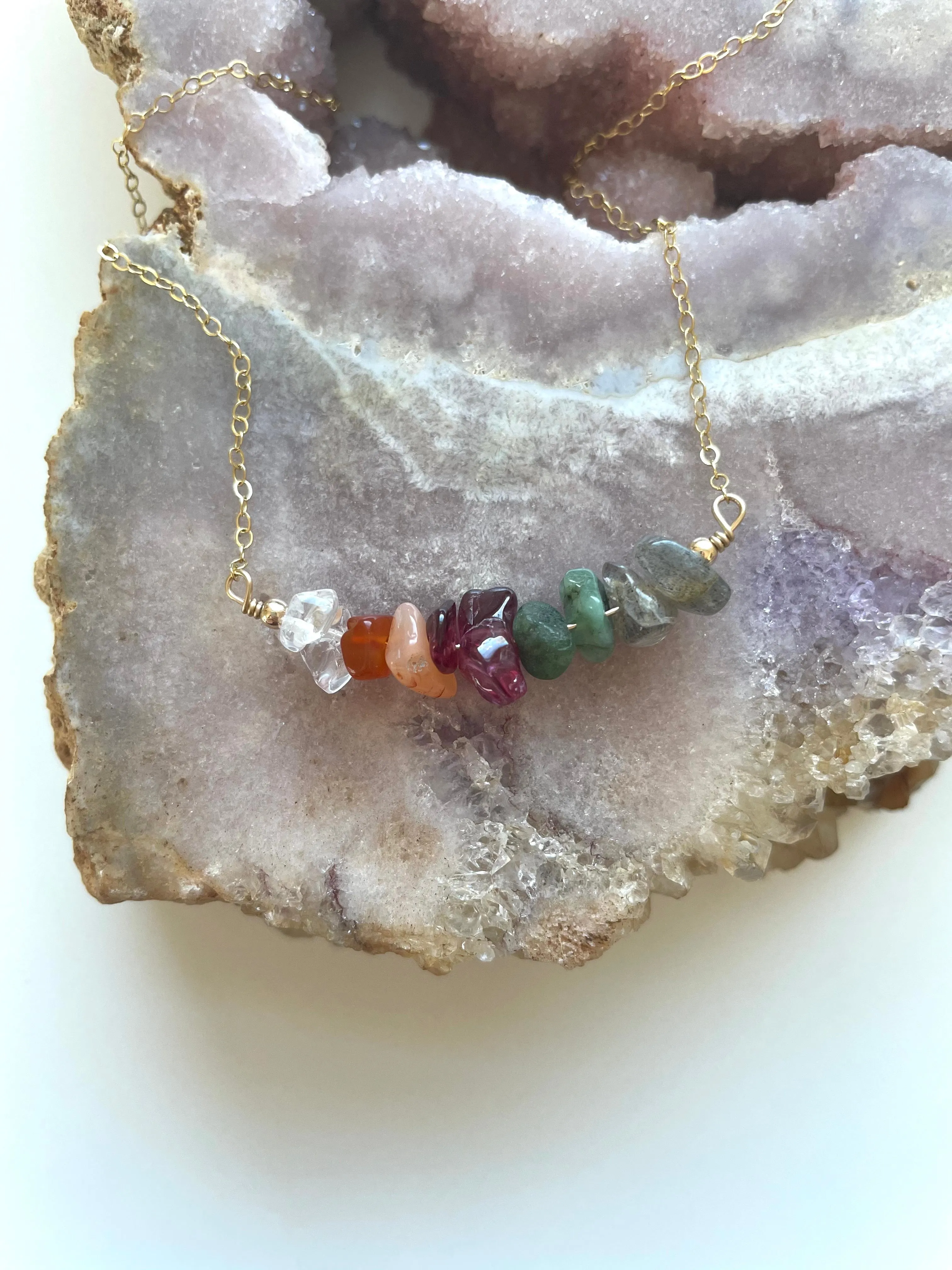 Capricorn Zodiac Necklace - crystal healing jewelry