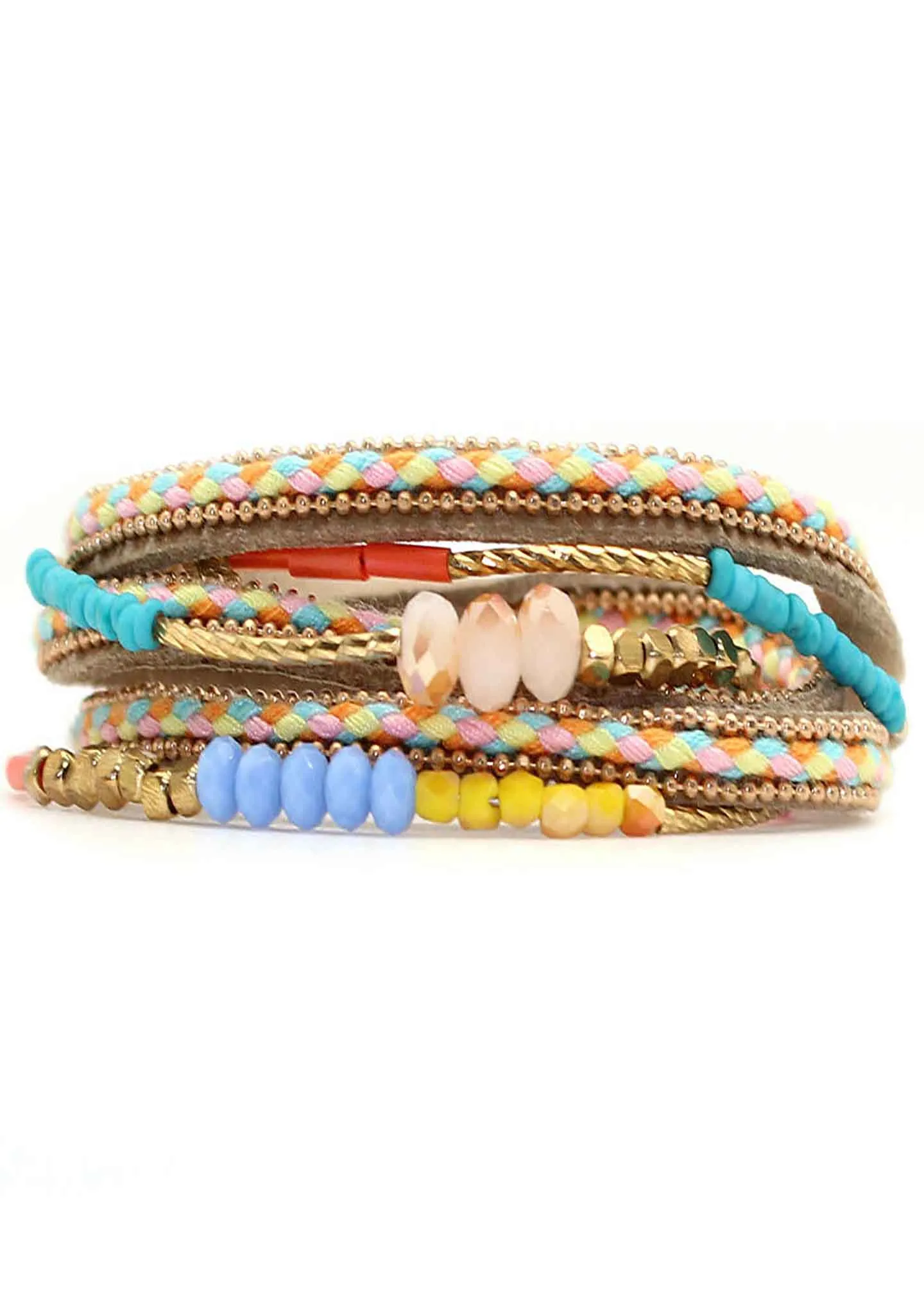 Carousel Beaded Triple Wrap Bracelet