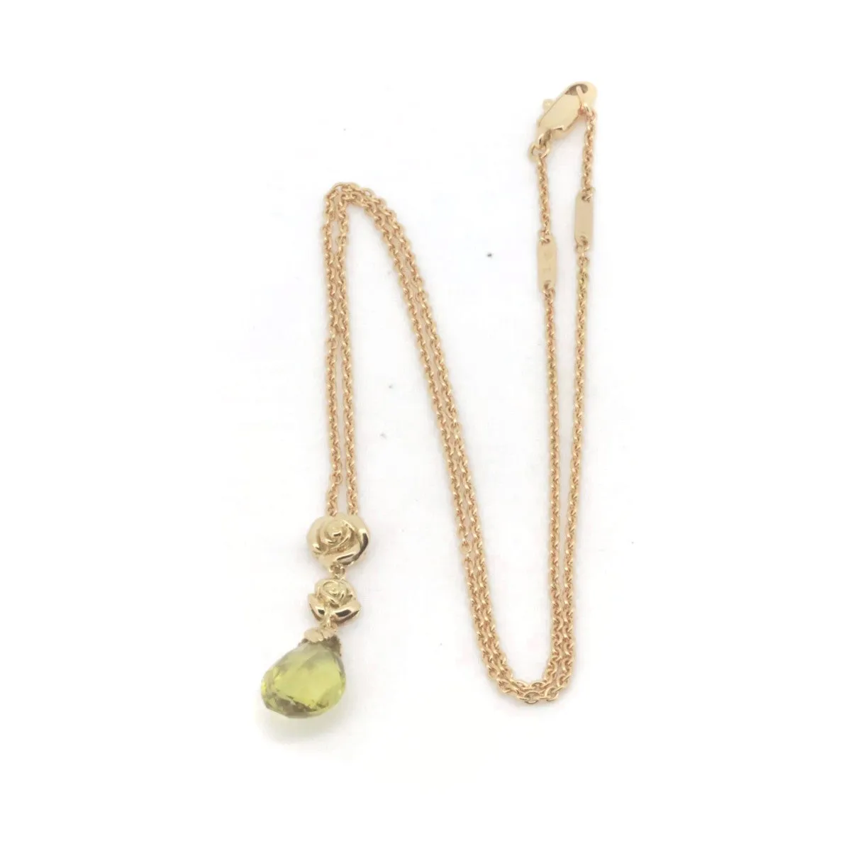 Carreray Carrera Peridot Necklace K18YG Yellow Gold