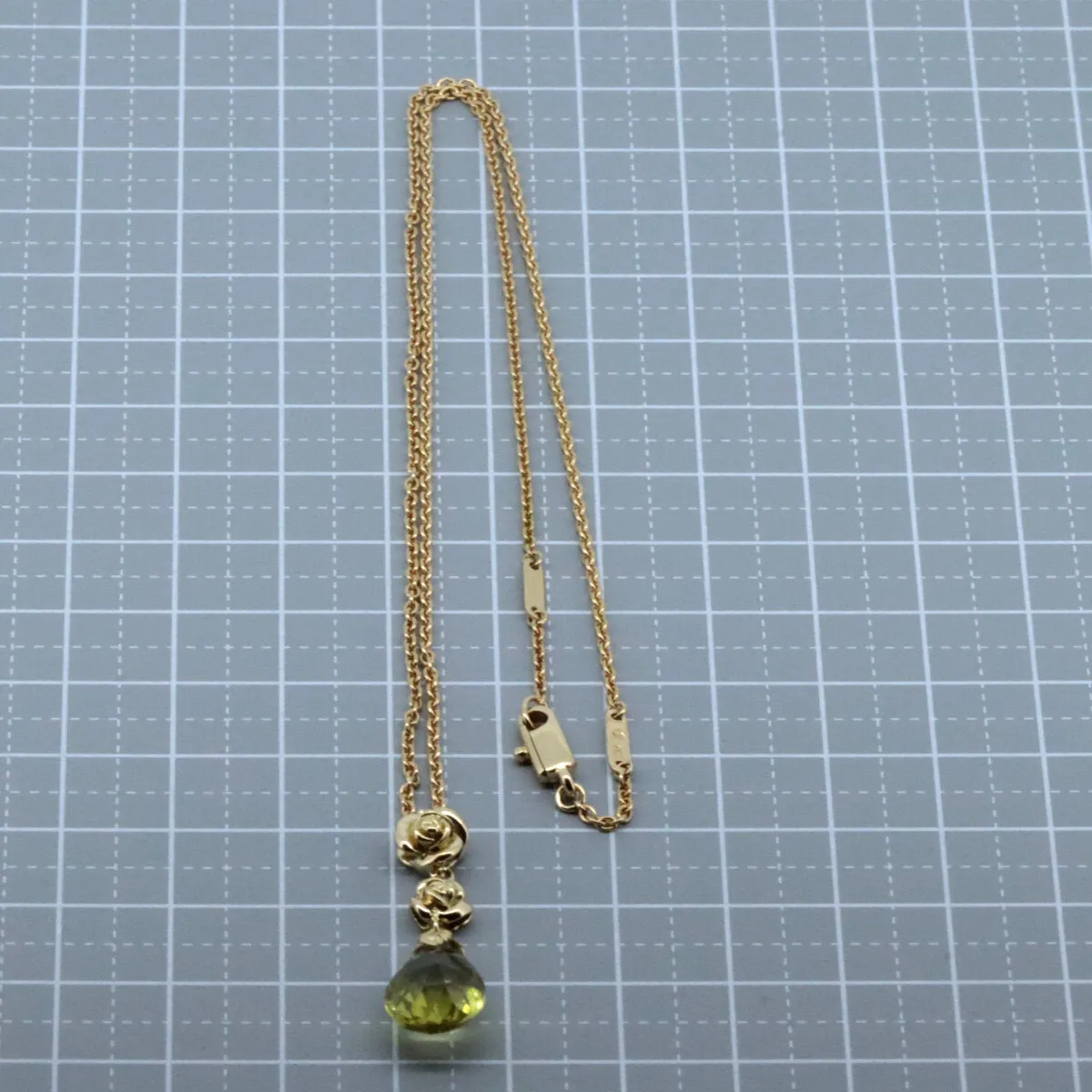 Carreray Carrera Peridot Necklace K18YG Yellow Gold