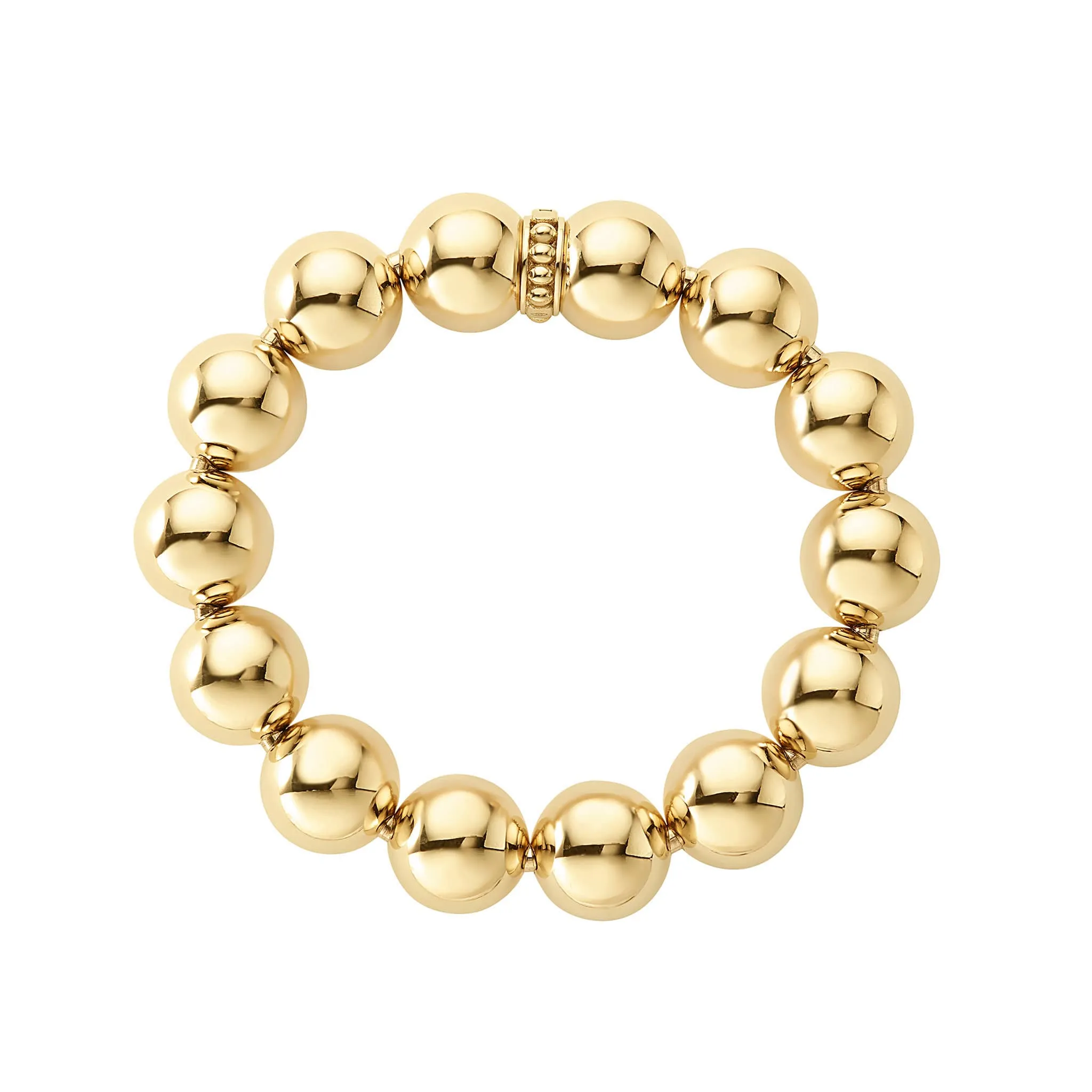 Caviar Gold 15mm Gold Bead Bracelet