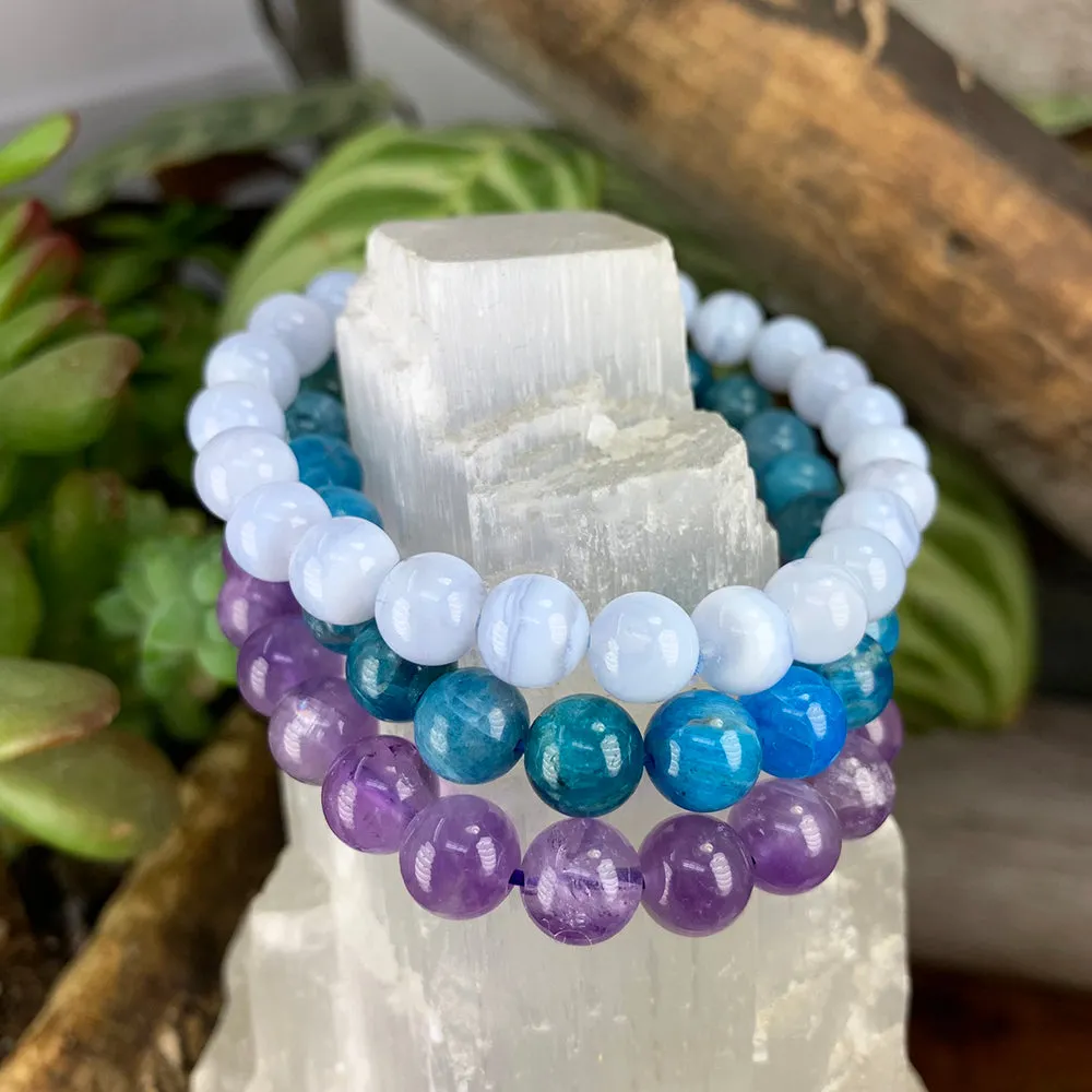 Celestial Connection 3-PC Crystal Mala Bracelet Set