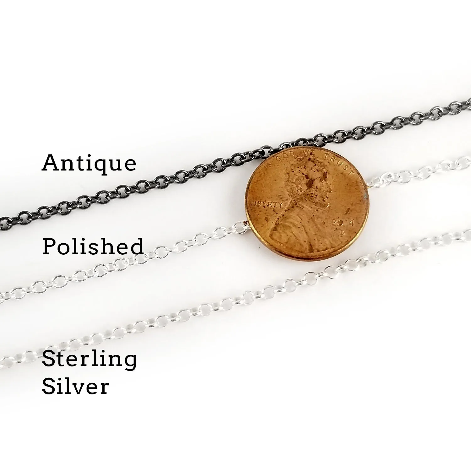 Citrine Mercury Dime Necklace