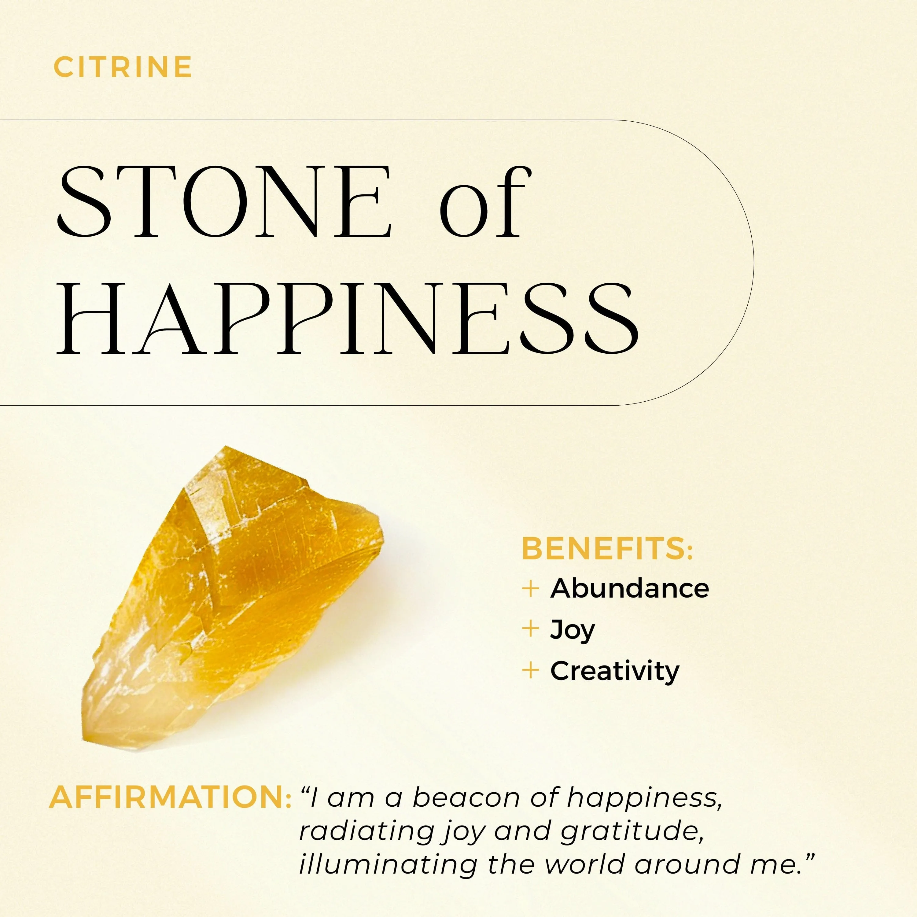 Citrine Necklace Floating Sway - November Birthstone