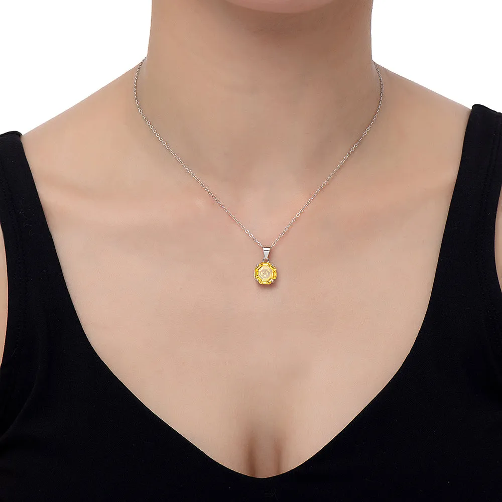 Citrine Single Stone Necklace