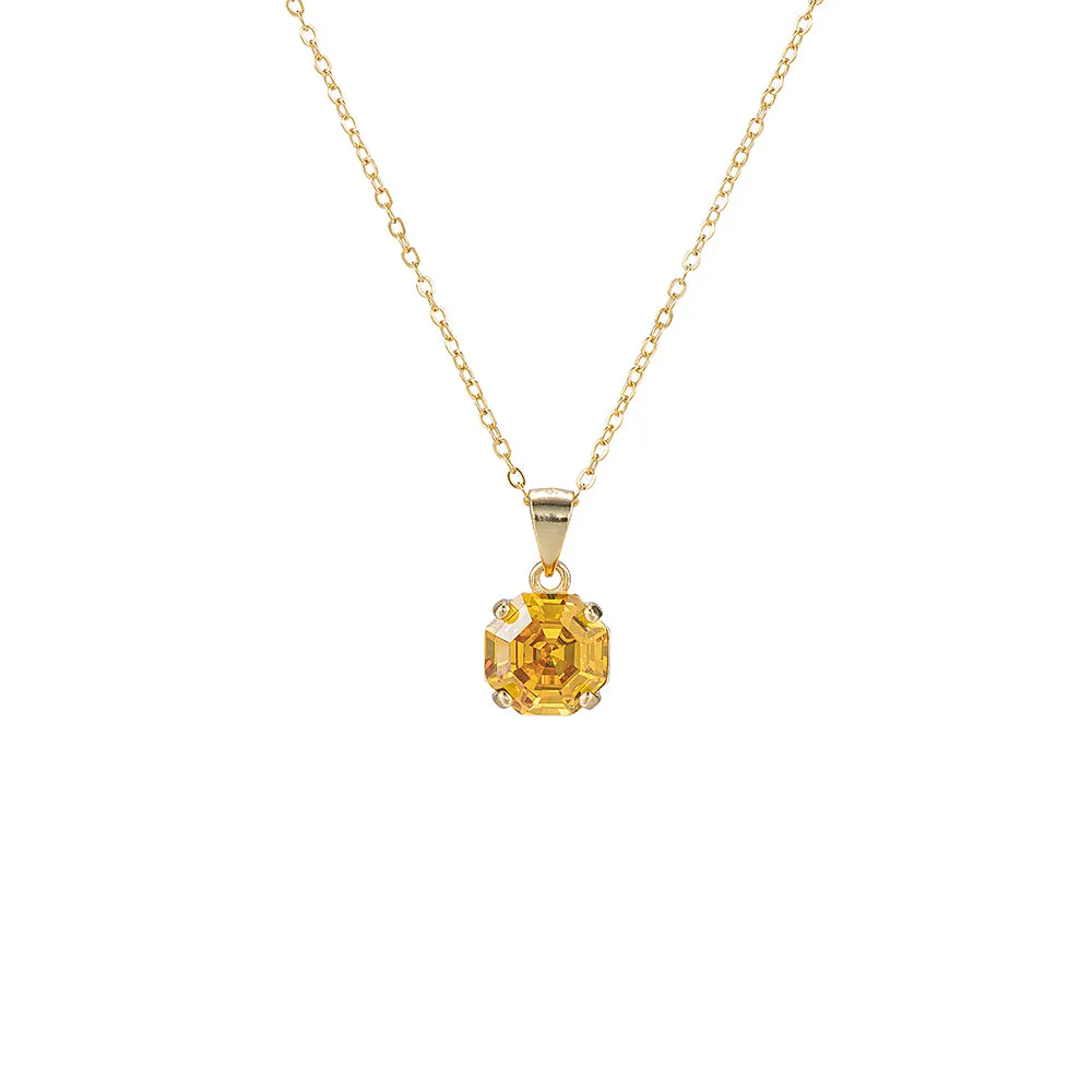 Citrine Single Stone Necklace