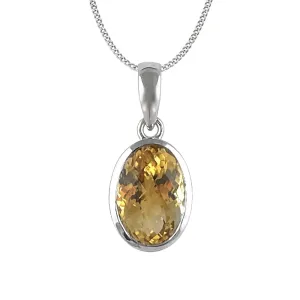 Citrine Sterling Silver Pendant