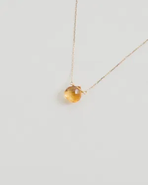 COLORED STONE NECKLACE （citrine）