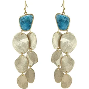 Copy of Marcia Moran Heather Disc  Drop Earrings with Apatite Stone