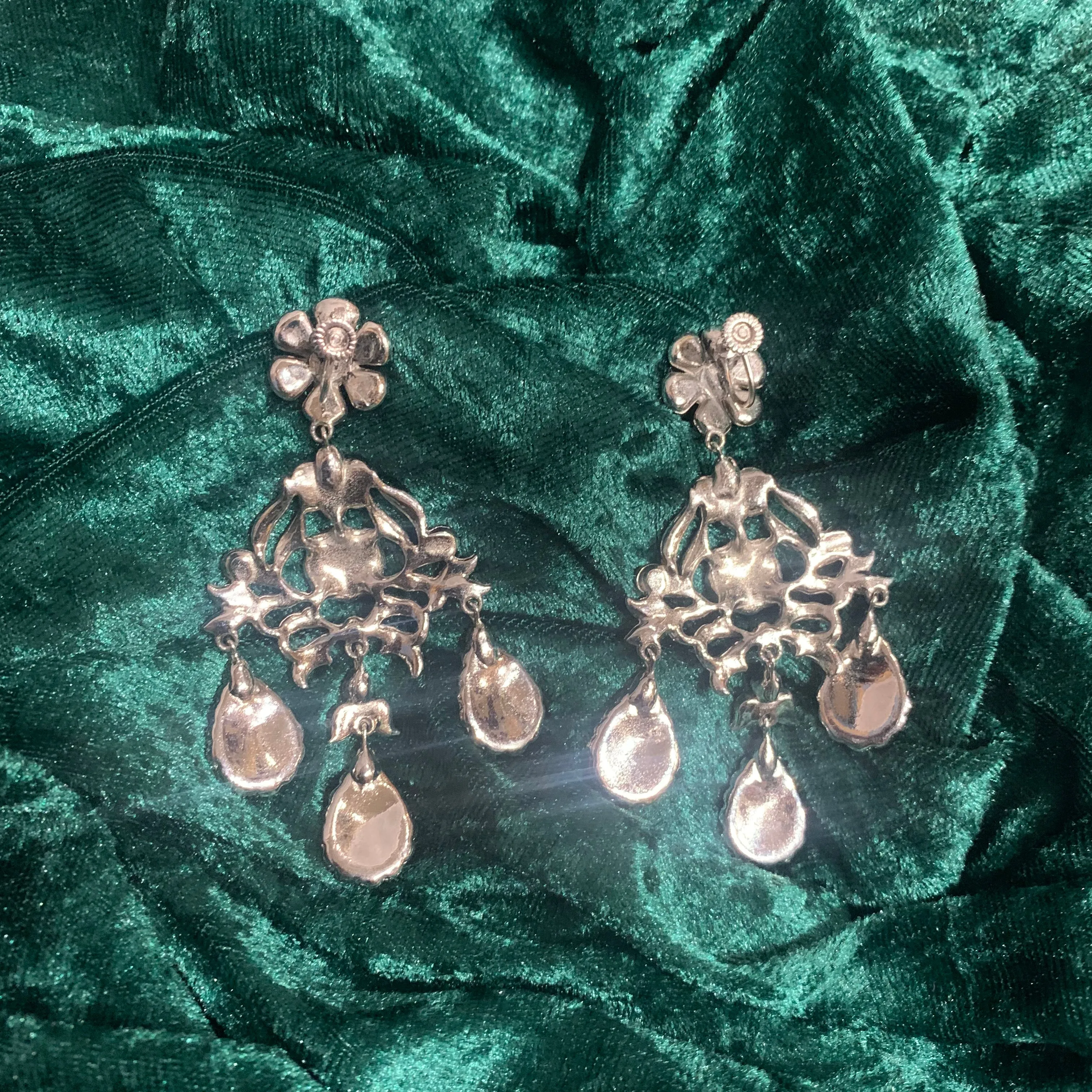 Crystal chandelier earrings Elizabeth Taylor style