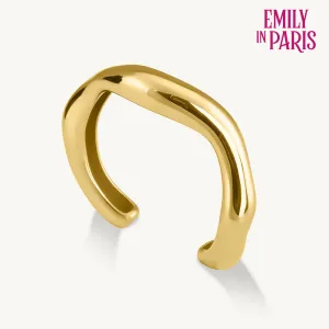 Curved Chic Gold Bracelet