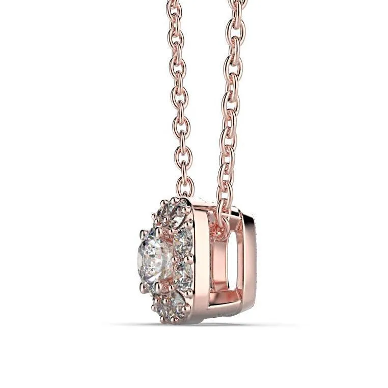 Cushion Halo Diamond Pendant