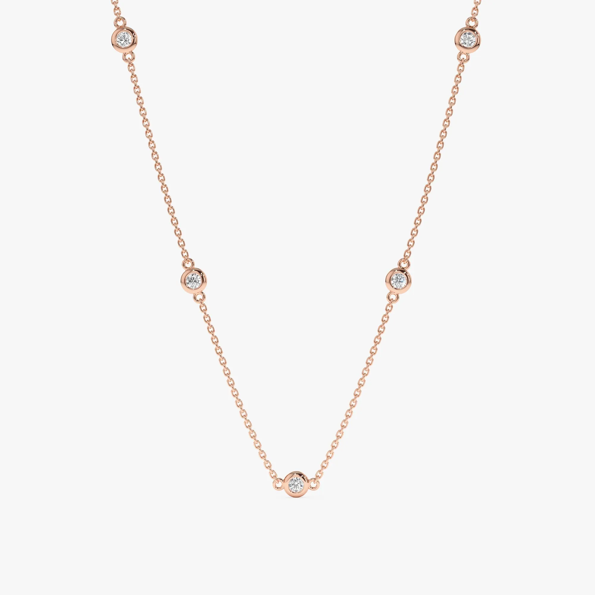 Dainty Diamond By The Yard Necklace - 0.25, Tanya