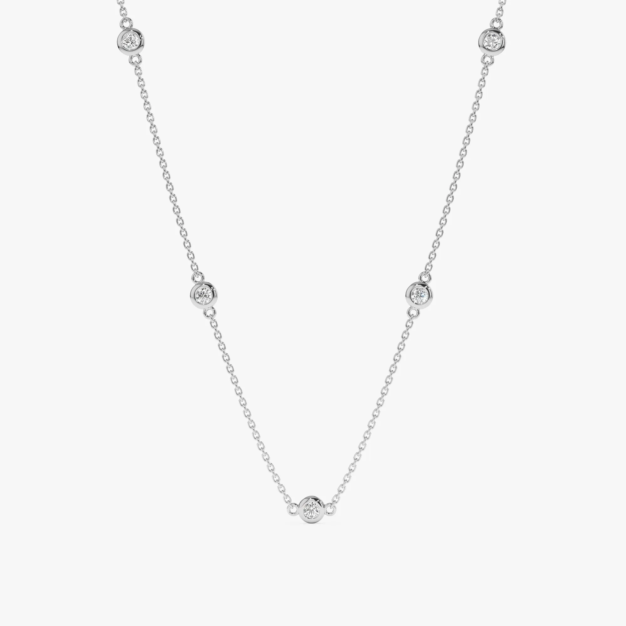 Dainty Diamond By The Yard Necklace - 0.25, Tanya