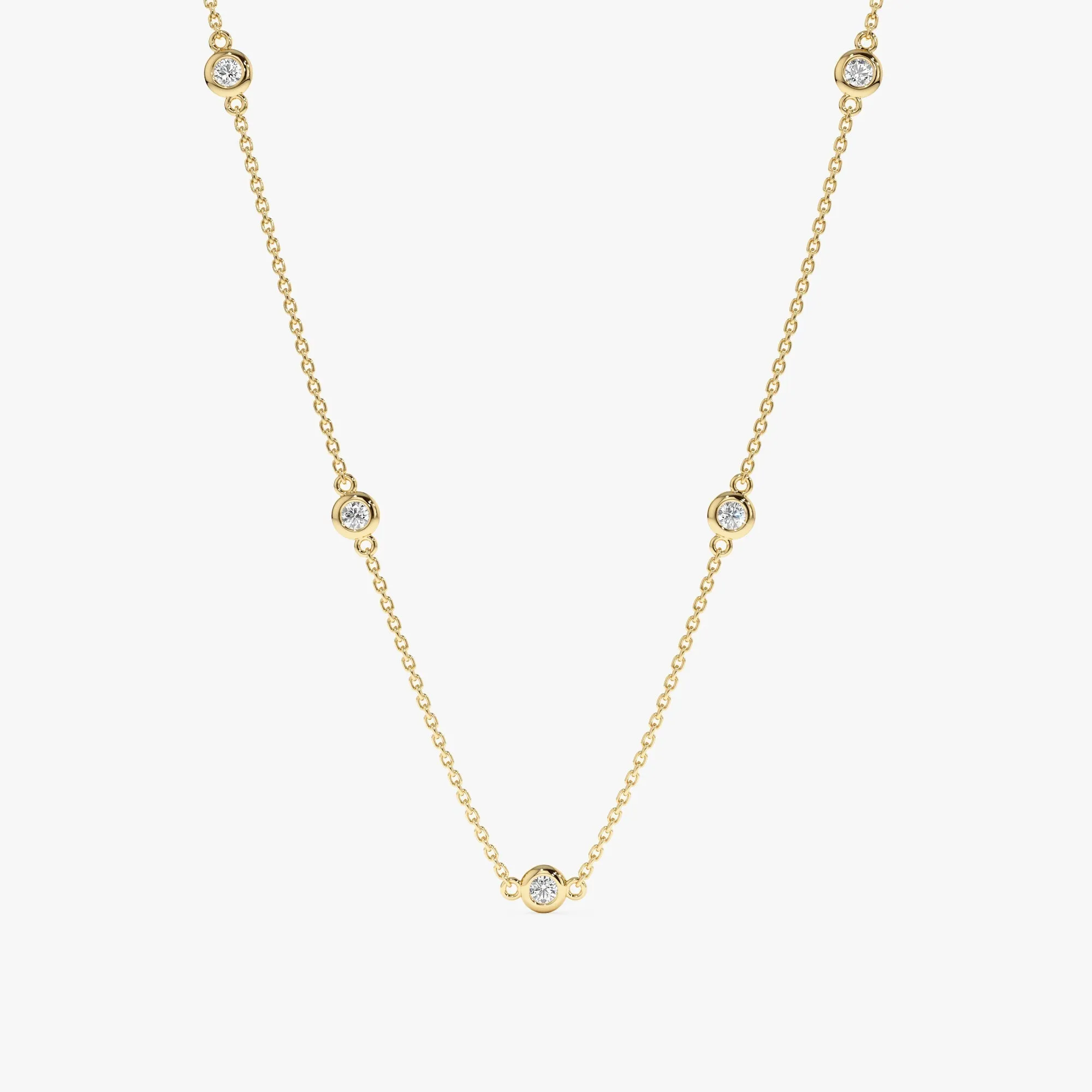 Dainty Diamond By The Yard Necklace - 0.25, Tanya