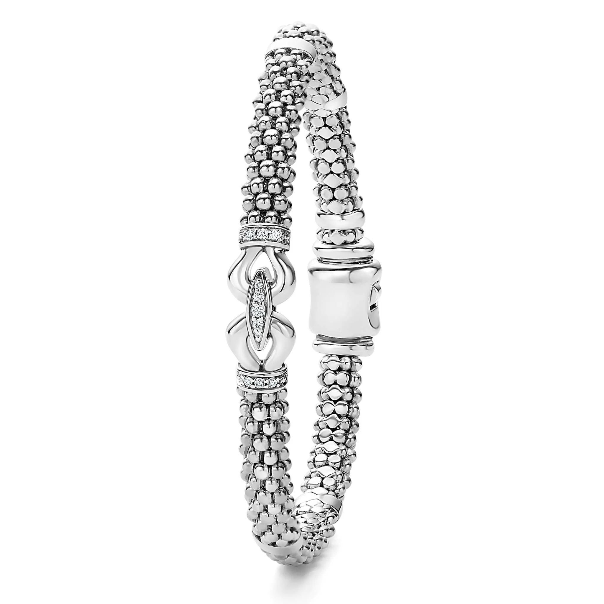 Derby Caviar Buckle Diamond Bracelet | 6mm