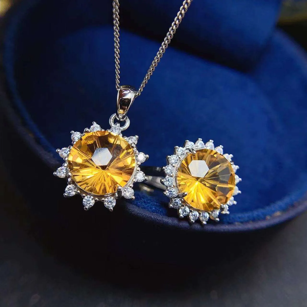 Diamond Citrine Set