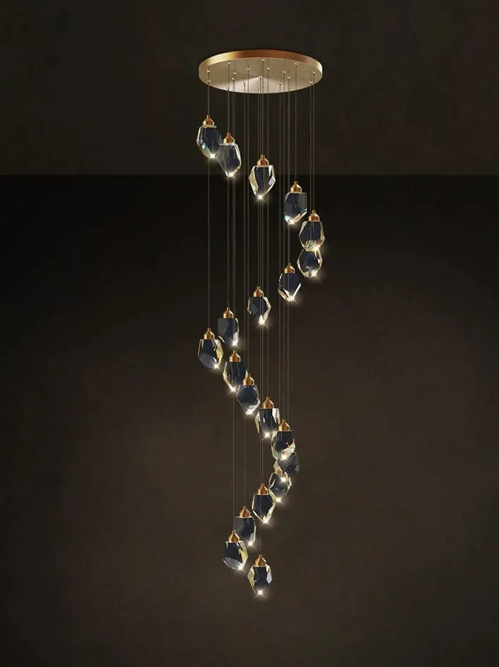 Diamond Cut Duplex Chandelier