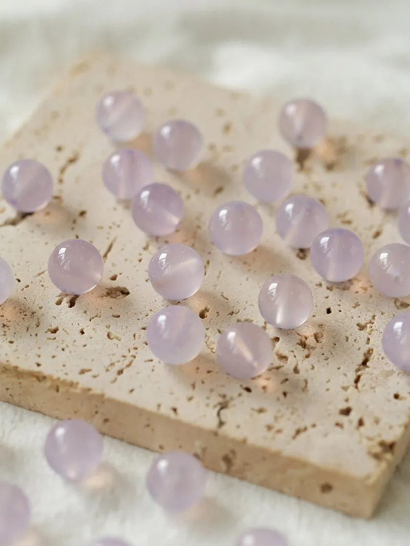 Dreamy Purple Chalcedony With Full Diamond Small Waist Bracelet