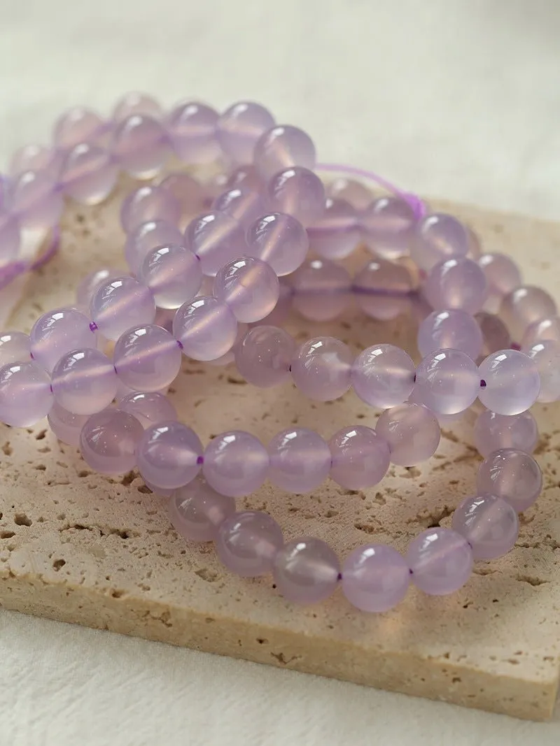 Dreamy Purple Chalcedony With Full Diamond Small Waist Bracelet