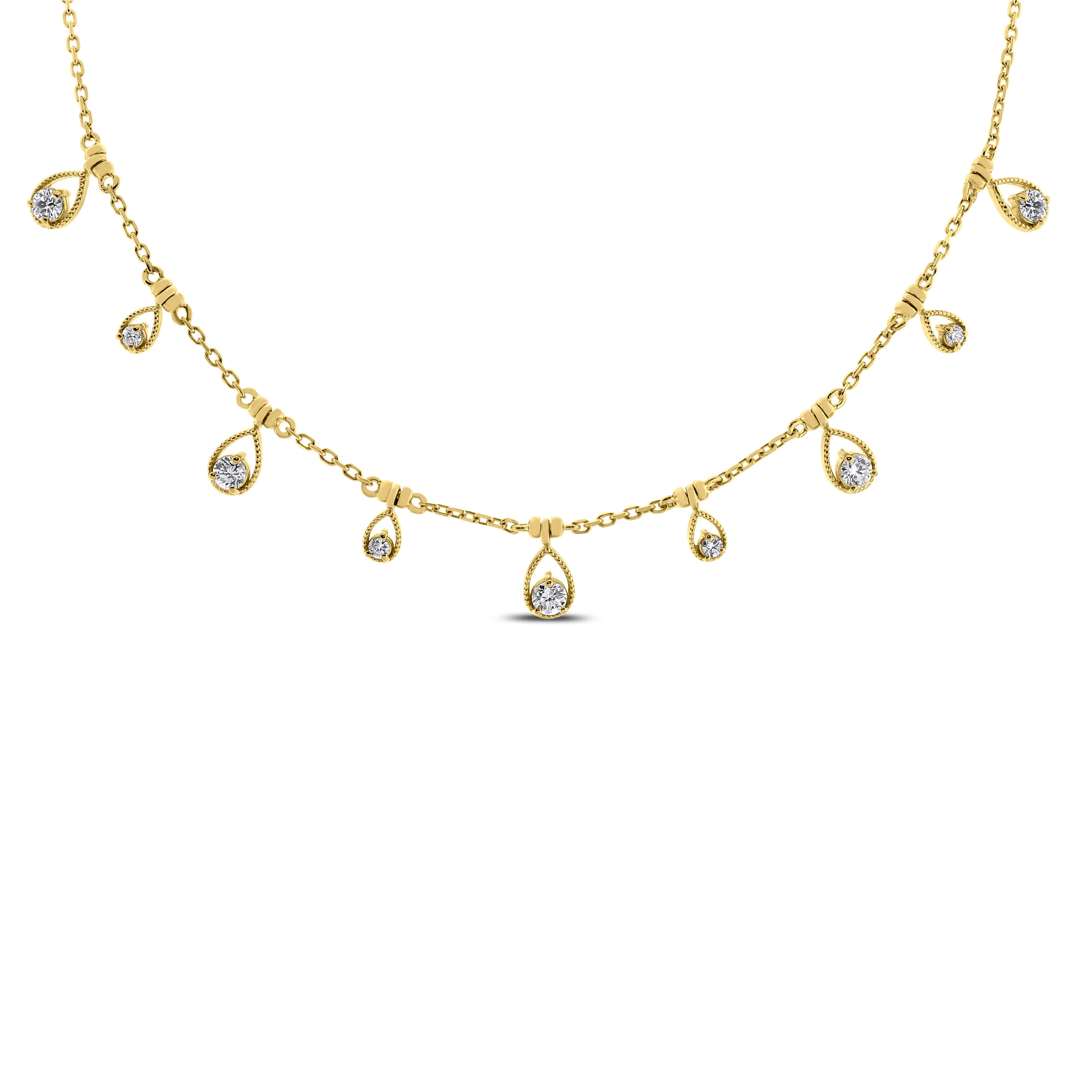 Drops of Jupiter Necklace (0.61 ct Diamonds) in White Gold