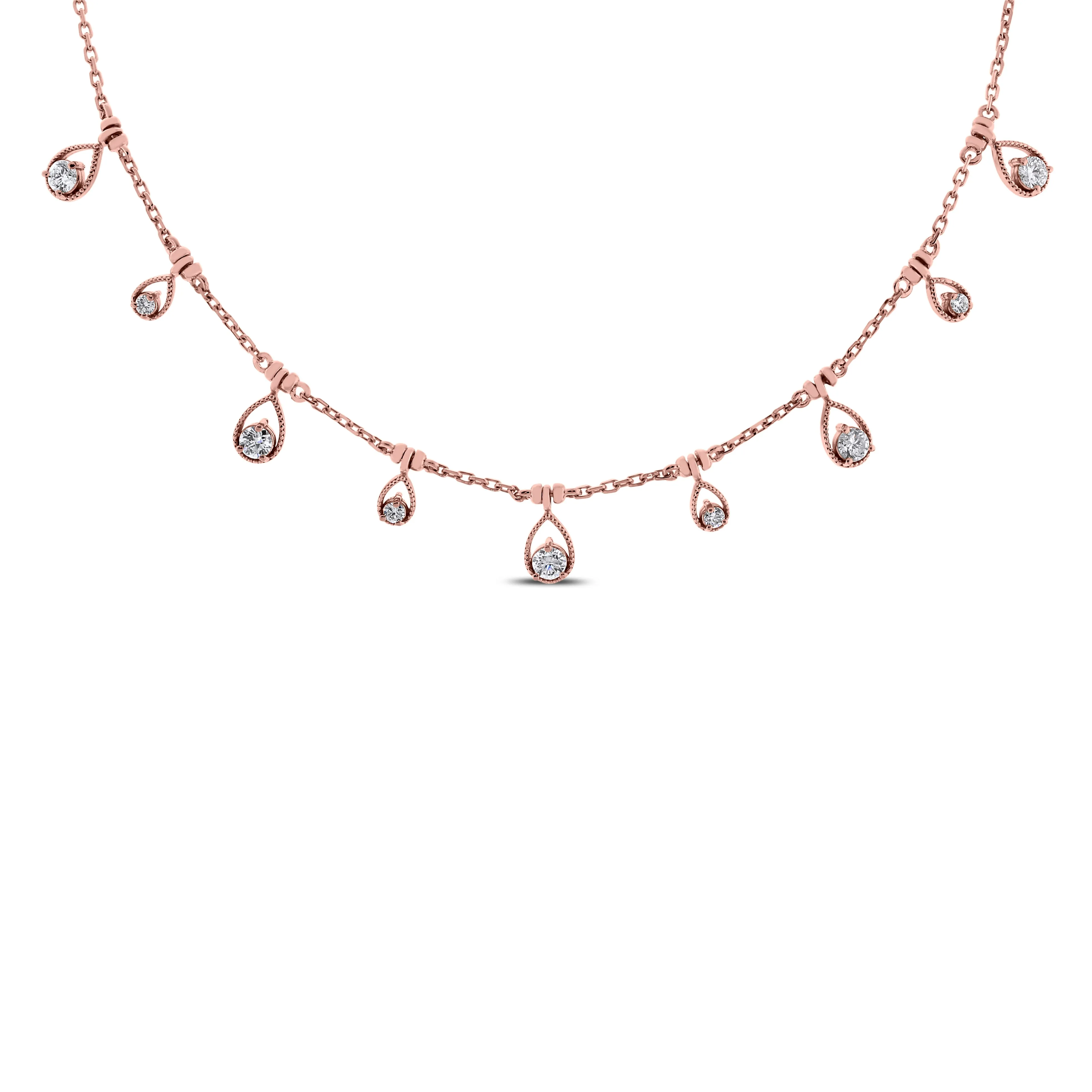 Drops of Jupiter Necklace (0.61 ct Diamonds) in White Gold