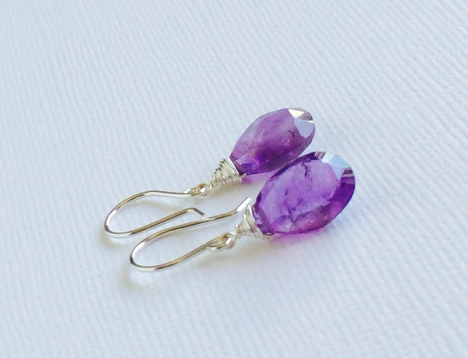 Earrings Nalani - amethyst (E273)