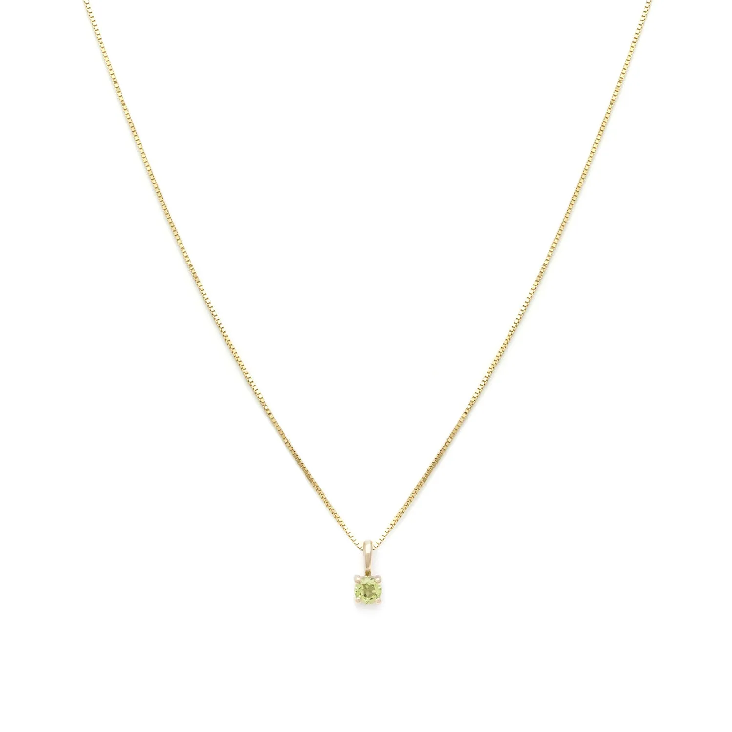 Element Necklace | 14k Gold & Peridot