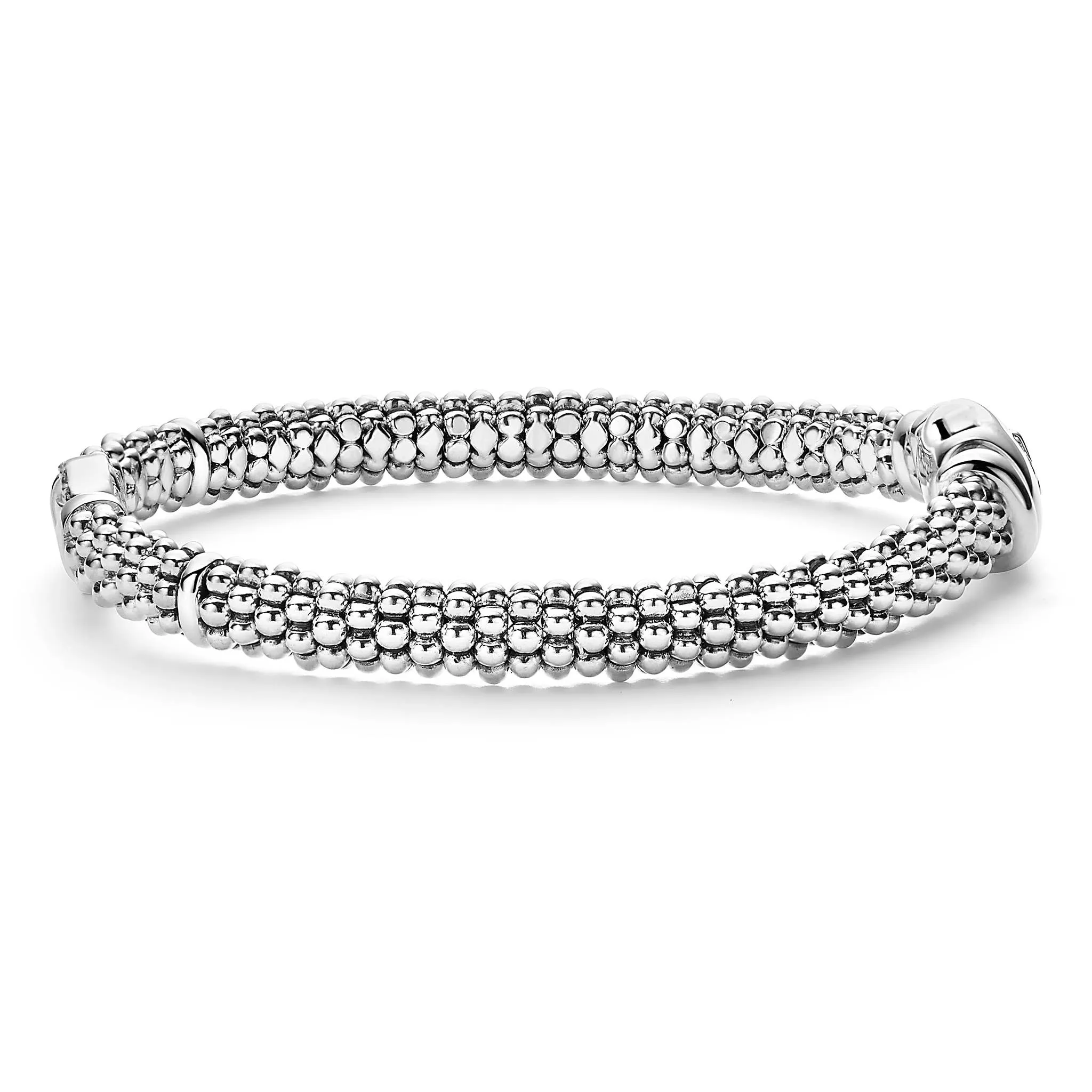 Enso Diamond Circle Caviar Bracelet | 6mm