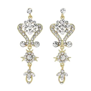 Everly Crystal Drop Earrings - available in silver & gold