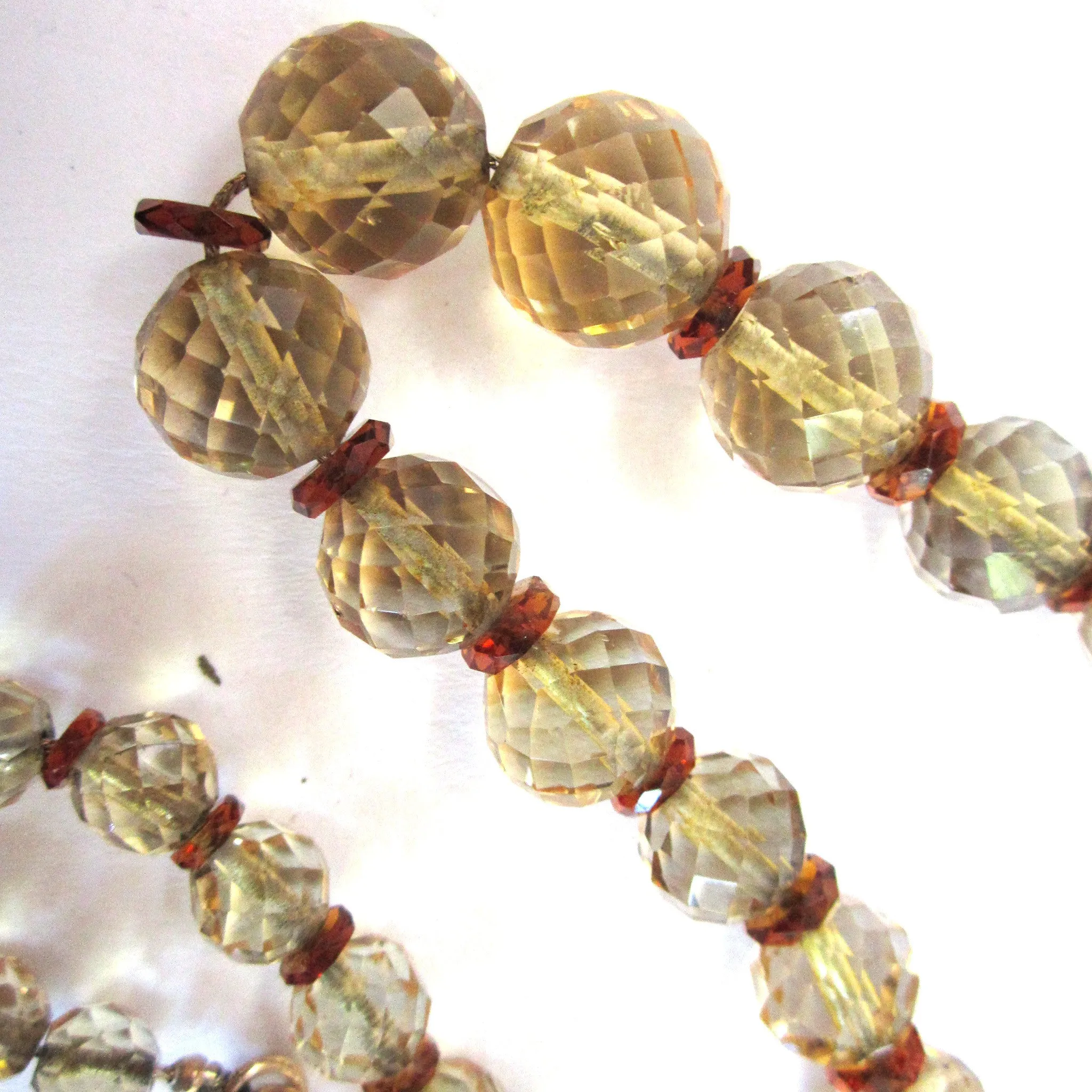 Faceted Citrine Bead Necklace