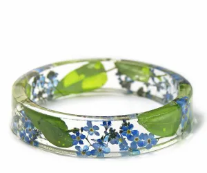 Forget Me Not Flowers Resin Bracelet