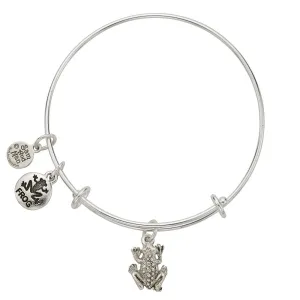 Frog Charm Bangle Bracelet