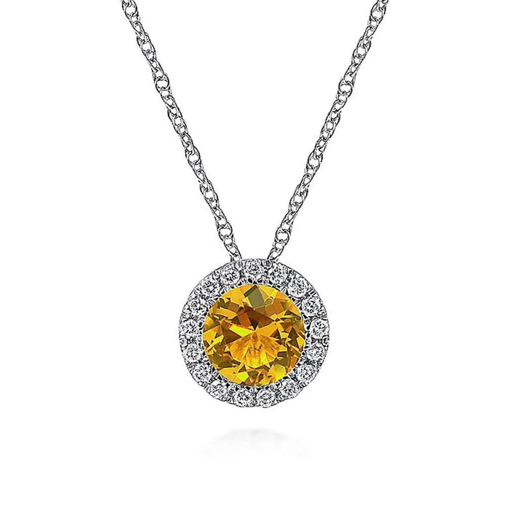 Gabriel Diamond & Citrine Pendant