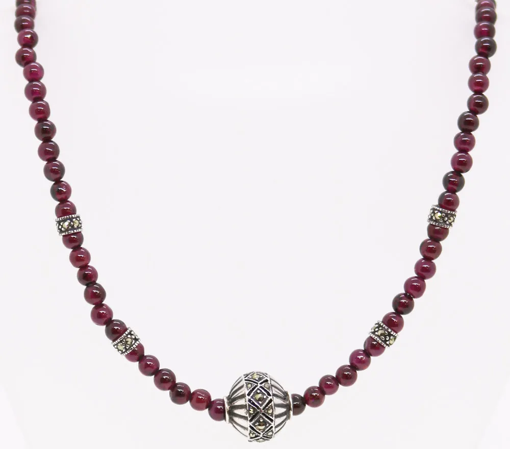 Garnet Bead Necklace