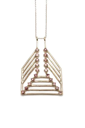 Garnet Plume Necklace