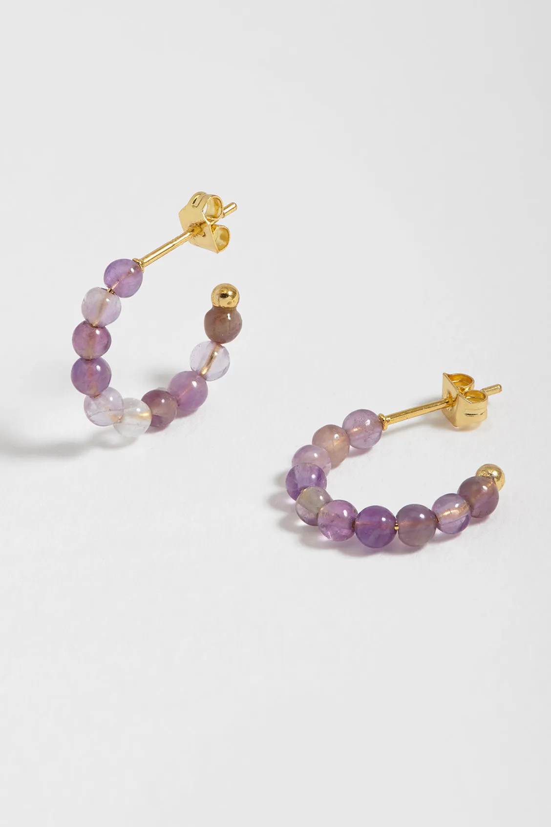 Gemstone Amelia Hoop Earrings