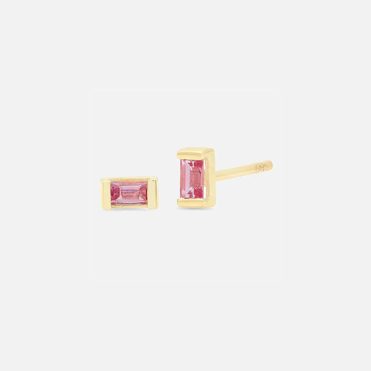 Gemstone Baguette Studs