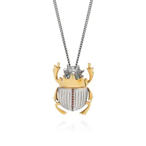 Gilded Scarab Beetle Necklace by Yasmin Everley